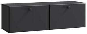 Fali TV szekrény 98 x 31 x 30 cm Fekete Szerelt Fa