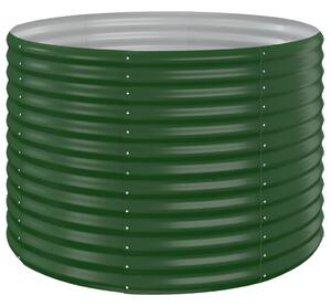 VidaXL zöld porszórt acél kerti magaságyás 100x100x68 cm