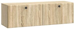 Fali TV szekrény 98 x 31 x 30 cm Sonoma Tölgy Szerelt Fa