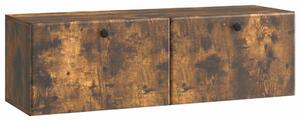 Fali TV szekrény 98 x 31 x 30 cm Füstös Tölgy Szerelt Fa