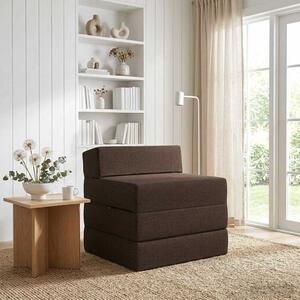 VidaXL Összecsukható kanapéágy Tópszínű 200 x 70 x 15 cm Szövet