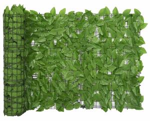 VidaXL zöld leveles erkélyparaván 300 x 75 cm