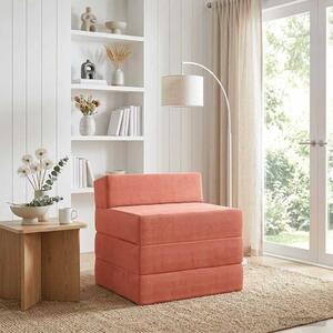 VidaXL Összecsukható kanapéágy Piros Narancs 200 x 70 x 15 cm