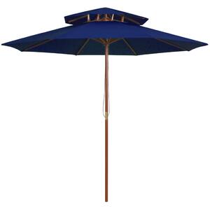 VidaXL kék kétszintes napernyő farúddal 270 cm