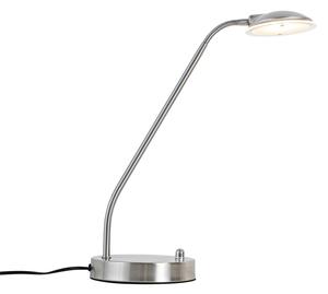 Modern acél asztali lámpa LED-del - Eva