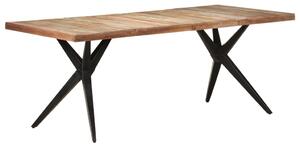 Tömör újrahasznosított fa étkezőasztal 200 x 90 x 76 cm