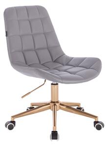 HR590K Szürke modern műbőr szék arany lábbal