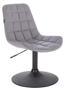 HR590N Szürke modern műbőr szék fekete lábbal