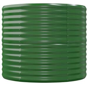 VidaXL zöld porszórt acél kerti magaságyás 152x80x68 cm