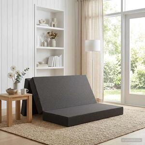 VidaXL Összecsukható kanapéágy 120 x 67 x 45 cm Sötétszürke