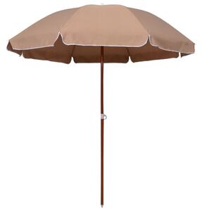 Tópszínű napernyő acélrúddal 240 cm