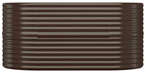 VidaXL barna porszórt acél kerti magaságyás 152x80x68 cm