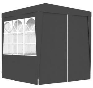 Antracitszürke rendezvénysátor oldalfalakkal 2 x 2 m 90 g/m²
