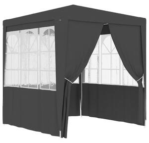 Antracitszürke rendezvénysátor oldalfalakkal 2,5x2,5 m 90 g/m²