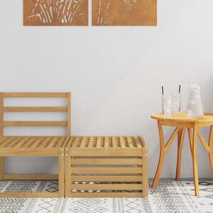 VidaXL Kültéri lábtartó Tömör Akácfa Fehér 59 x 59 x 37 cm