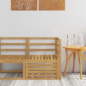 VidaXL Kültéri Sarokkanapé Tömör Akácfa Fehér 63 x 63 x 73 cm