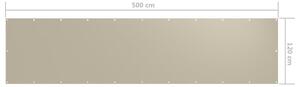 VidaXL bézs oxford-szövet erkélyparaván 120 x 500 cm