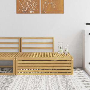 VidaXL Kültéri végkanapé Fehér 115 x 83 x 73 cm Tömör Akácfa