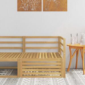 VidaXL Kültéri Sarokkanapé Tömör Akácfa Fehér 83 x 83 x 73 cm