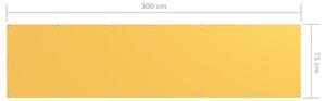 VidaXL sárga oxford-szövet erkélyparaván 75 x 300 cm