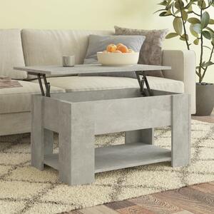 Betonszürke szerelt fa dohányzóasztal 79x49x41 cm