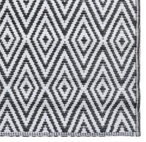 VidaXL fekete-fehér PP kültéri szőnyeg 80 x 150 cm