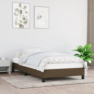 Sötétbarna szövet ágykeret matrac nélkül 90x200 cm