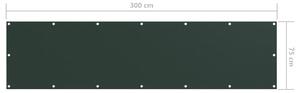 VidaXL sötétzöld oxford-szövet erkélyparaván 75 x 300 cm
