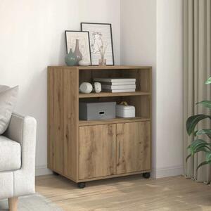 VidaXL kézműves tölgy színű szerelt fa görgős szekrény 72x33x42,5 cm