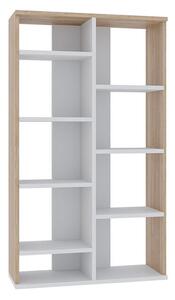 Polcos tároló könyvespolc 72x25x124cm barna KH14-3