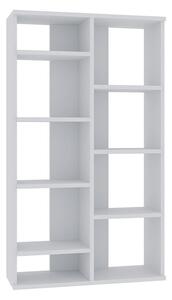 Polcos tároló könyvespolc 72x25x124cm fehér KH14-1