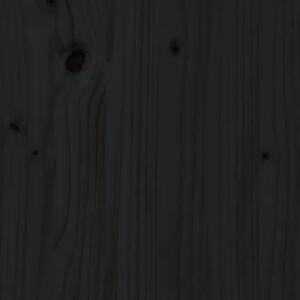 VidaXL fekete tömör fenyőfa kerti pad 203,5x48x91,5 cm