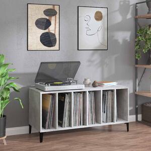 Betonszürke szerelt fa hanglemezszekrény 100 x 38 x 48 cm