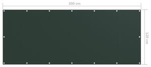 VidaXL sötétzöld oxford-szövet erkélyparaván 120 x 300 cm