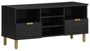 Fekete szerelt fa TV-szekrény 100 x 33 x 46 cm