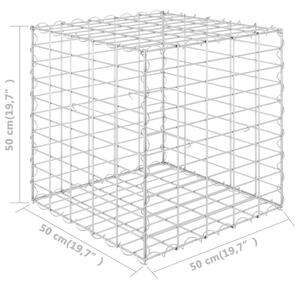 VidaXL kocka alakú acélhuzal gabion magaságyás 50 x 50 x 50 cm