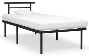 Fekete fém ágykeret 90 x 200 cm