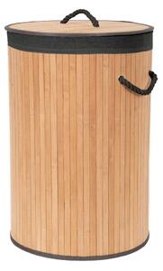 Natúr színű bambusz szennyeskosár 70 l Bamboo – Compactor