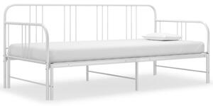 Fehér fém kihúzható kanapéágy-keret 90 x 200 cm