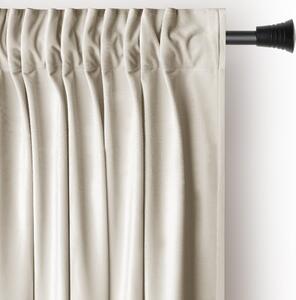 Bézs bársony dimout (részleges sötétítő) függöny 140x245 cm Pleat – Restilo