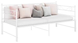 VidaXL fehér fém kihúzható kanapéágy-keret 90 x 200 cm