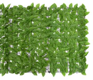 VidaXL zöld leveles erkélyparaván 300 x 100 cm