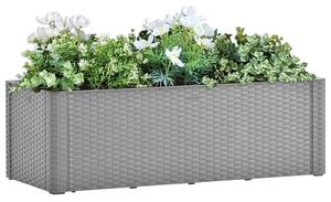 Szürke kerti magaságyás öntözőrendszerrel 100 x 43 x 33 cm