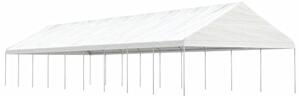 Fehér polietilén pavilon tetővel 20,07 x 5,88 x 3,75 m