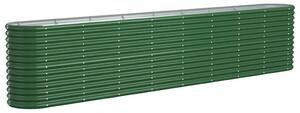 VidaXL zöld porszórt acél kerti magaságyás 332x40x68 cm