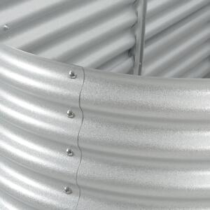 VidaXL ezüstszínű horganyzott acél kerti magaságyás 400 x 80 x 81 cm