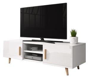 TV asztal/Szekrény Santos 2 (fehér fényes + matt fehér). 780491