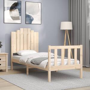 Tömör fa ágykeret fejtámlával Small Single