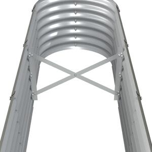 VidaXL szürke porszórt acél kerti magaságyás 332x40x36 cm