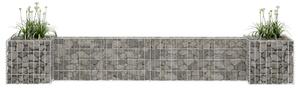 VidaXL H alakú acéldrót virágtartó gabion 260 x 40 x 40 cm